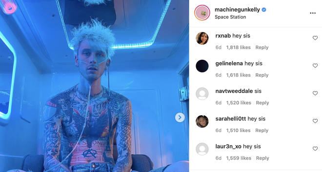 Machine Gun Kelly&squot;s Instagram is flooded with "hey sis" comments
