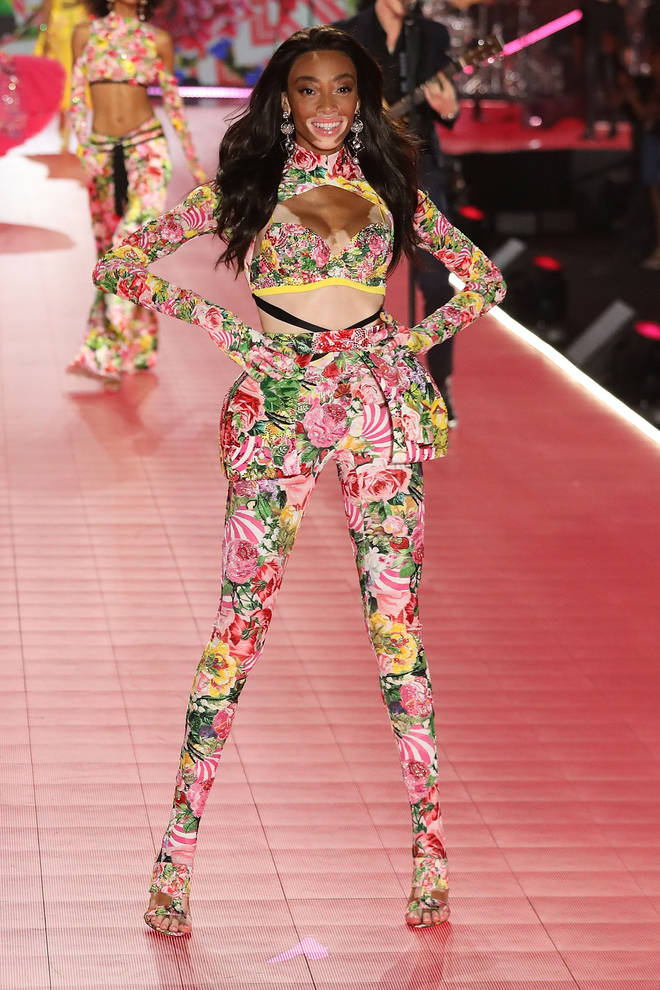 Winnie Harlow walks the runway during the 2018 Victoria's Secret Fashion Show