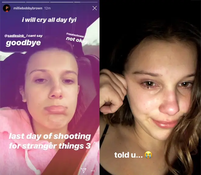 Millie Bobby Brown gets emotional after wrapping Stranger Things season 3