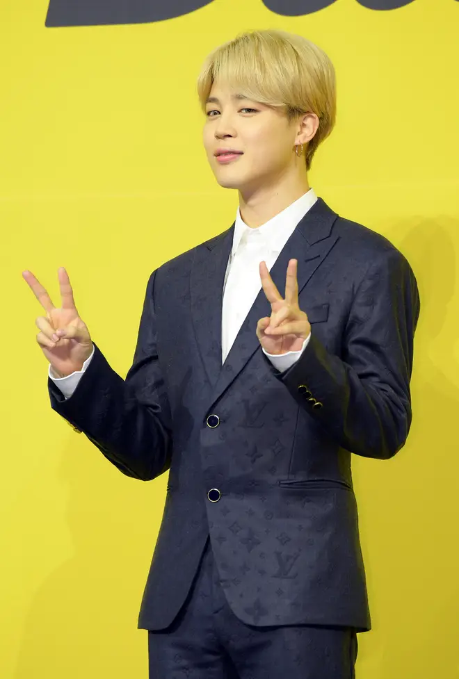Jimin of BTS attends a press conference for BTS's new digital single 'Butter'