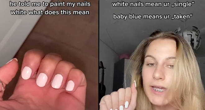 What does white nail polish mean on TikTok?