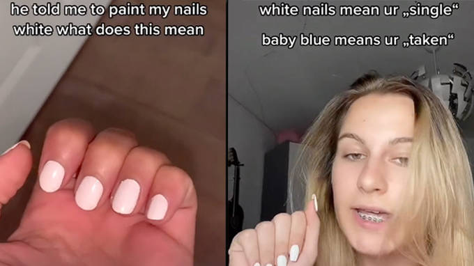 What does white nail polish mean on TikTok? The viral trend explained -  PopBuzz