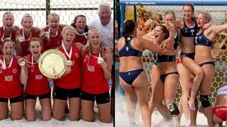 Norway’s women’s beach handball team fined for wearing shorts instead of bikinis