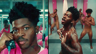 Lil Nas X dances completely naked in Industry Baby video nude shower scene