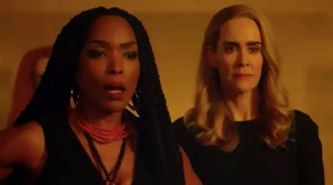 Angela Bassett and Sarah Paulson as Marie Laveau and Cordelia Goode in American Horror Story: Apocalypse