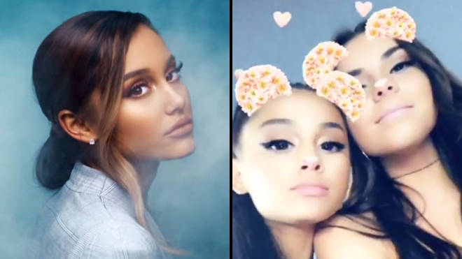 Ariana Grande with Courtney Chipolone who is set to star in her 'thank u, next' video