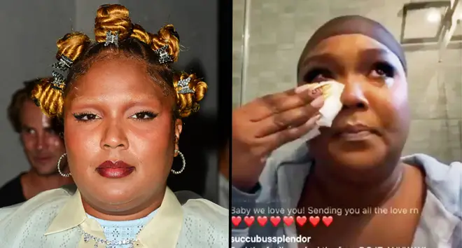 Lizzo breaks down in tears after "fatphobic and racist" trolling