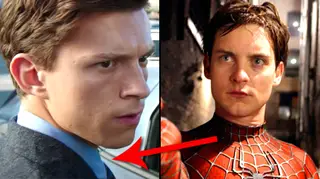 Is Tom Holland wearing the same outfit that Tobey Maguire did as Peter Parker?