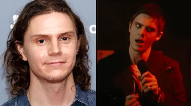 Evan Peters sings Islands In the Stream with Frances Conroy in AHS Double Feature