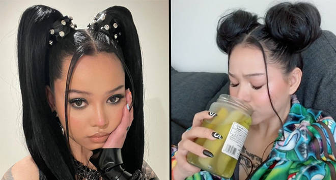 Bella Poarch drinks pickle juice straight from the jar in viral TikTok