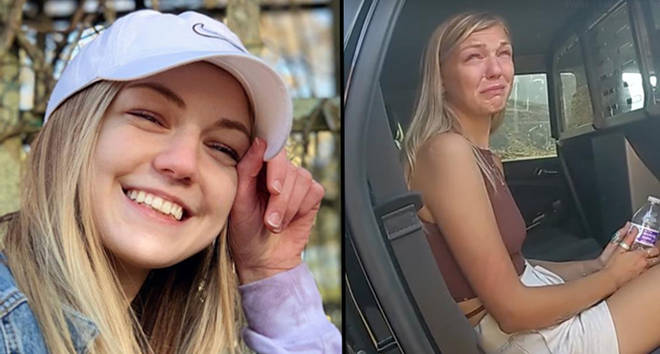 Missing YouTuber Gabby Petito seen in police body camera footage one month before she disappeared.
