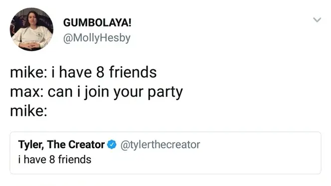 I have 8 friends 4