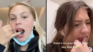 People on TikTok are rubbing under their tongues for a very NSFW reason