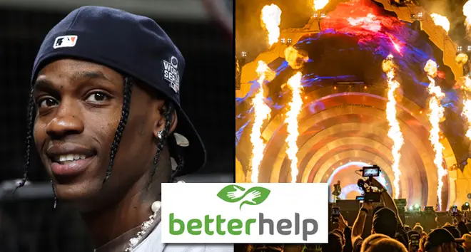Travis Scott called out for BetterHelp brand deal that offers free therapy for Astroworld attendees.