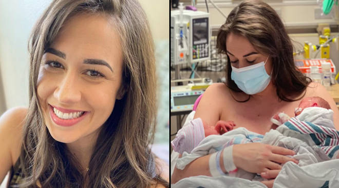 Colleen Ballinger welcomes baby twins via emergency c-section