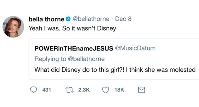 Bella Thorne Tweet