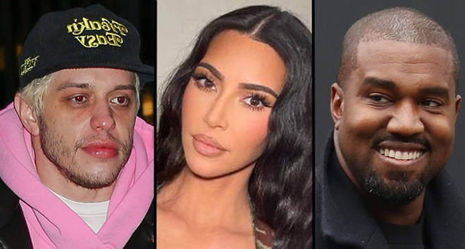 Kim Kardashian and Pete Davidson heckled by Kanye West fan while on a date together.