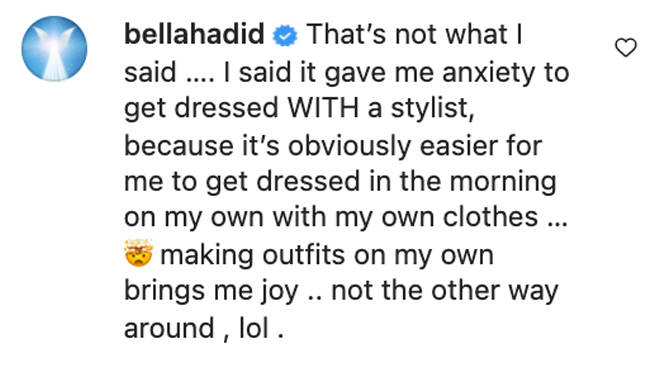 Bella Hadid says having a stylist gave her anxiety (2)