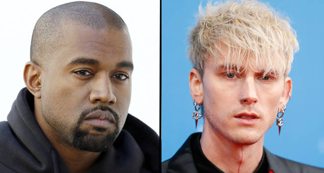 Kanye West says no-one's ever heard a Machine Gun Kelly song before.