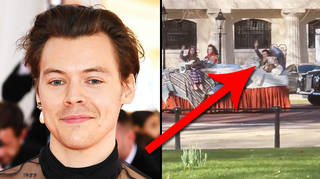 Harry Styles spotted filming new music video outside of Buckingham Palace