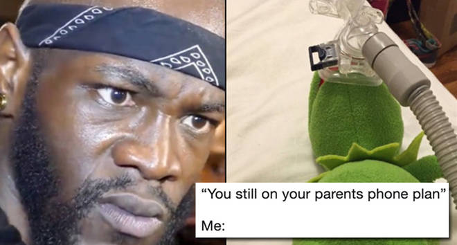 Deontay Wilder very angry/dead Kermit