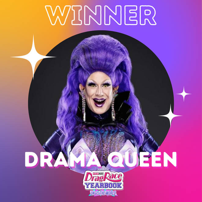Jimbo wins Biggest Drama Queen Drag Race Yearbook