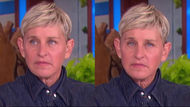 Ellen reacts to Kim revealing Pete literally burned her name into his chest