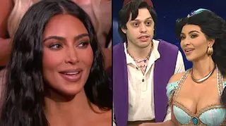 Kim Kardashian says Pete gifted her the outfits they wore in their Aladdin SNL sketch