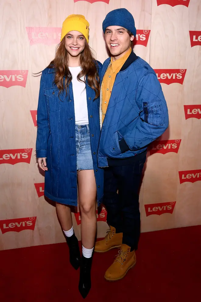 Barbara Palvin and Dylan Sprouse at Levi's Times Square Store Opening.