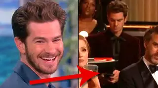 Andrew Garfield goes viral for texting at the Oscars