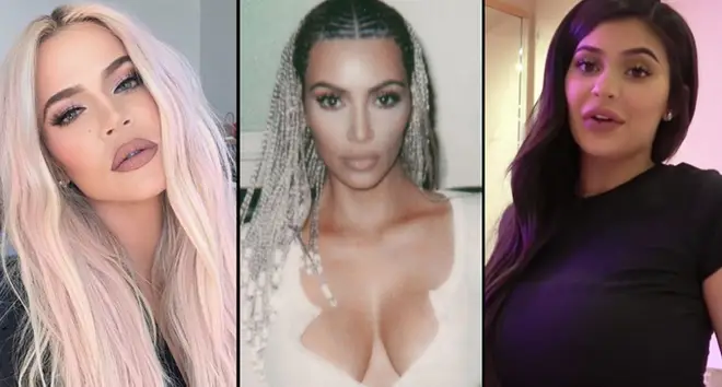 Khloe Kardashian/Kim Kardashian with braids/Kylie Jenner pregnancy