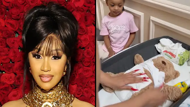 Cardi B shows fans how she changes her baby's diapers with acrylic nails on