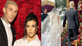 Kourtney Kardashian's wedding veil included Travis Barker's Virgin Mary tattoo design