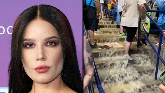 Halsey cancels concert last minute due to flooding and the footage is shocking