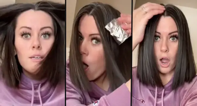 People are living for this viral beauty hack that tames fluffy hair with tin foil