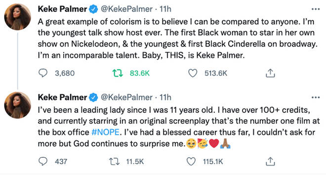 Keke Palmer Tweets