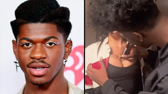 Lil Nas X signs Addison Rae’s boobs to promote his new single Star Walkin’
