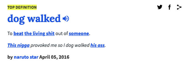 What does dog walked mean?