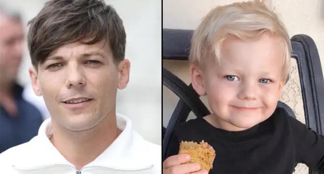 Louis Tomlinson during The X Factor 2018 launch at Somerset House/Freddie Tomlinson eating a biscuit