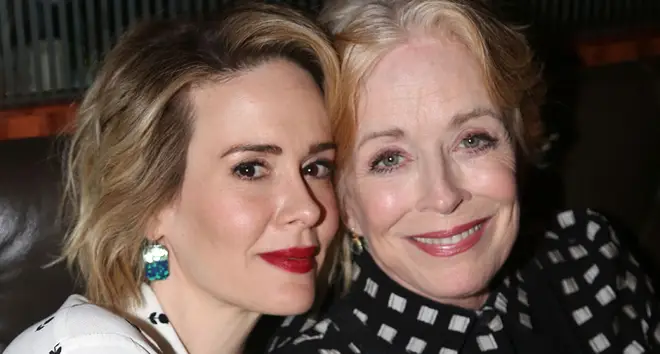 Sarah Paulson and Holland Taylor pose at the Opening Night After-party for 'Ripcord' at The Brasserie