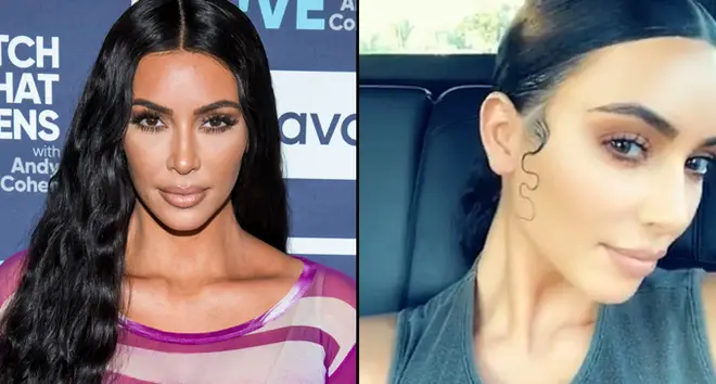 Kim Kardashian at Watch What Happens Live with Andy Cohen/with baby hairs
