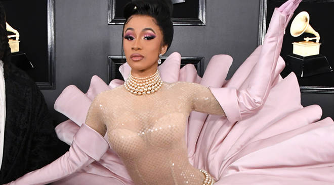 Cardi B's Grammys red carpet dress has already been turned into a meme