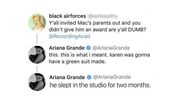 Ariana Grande tweets about Mac Miller losing Best Rap Album at the Grammys (2)