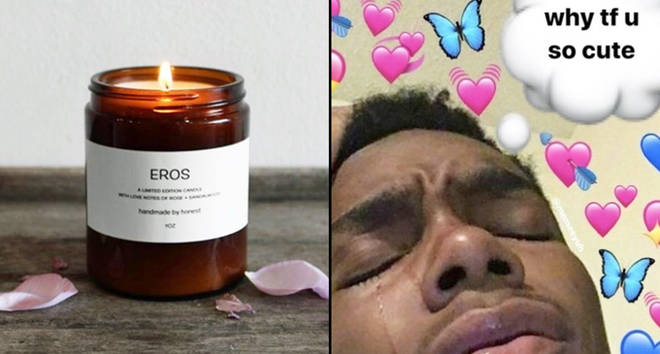 An honest candle and a boy crying.