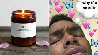 An honest candle and a boy crying.