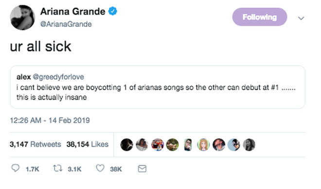 Ariana Grande boycott 7 rings