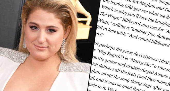Meghan Trainor's explicit press release has gone viral.