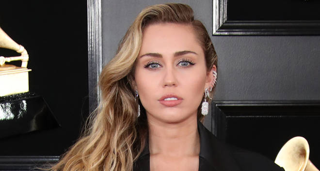 Miley Cyrus attends the 61st Annual GRAMMY Awards at Staples Center.