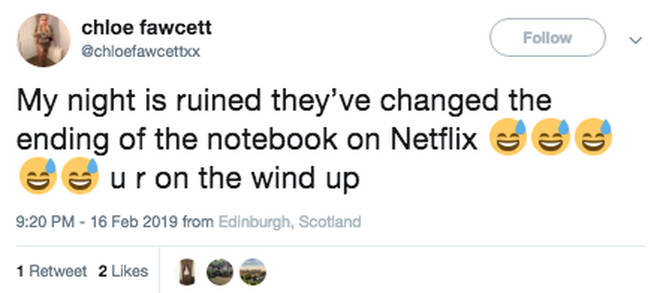 The Notebook ending reaction Netflix