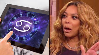 Cancer zodiac sign on tablet/Wendy Williams shocked